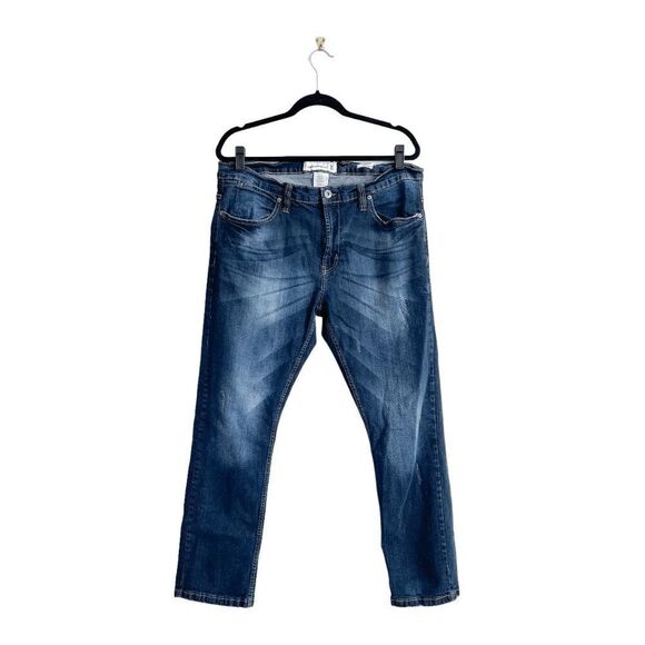 Paper Denim & Cloth Mens Denim Jeans Straight Mid Rise Blue Wash 36/30 - Picture 1 of 9